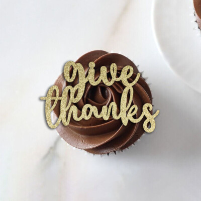 Thanksgiving Cake Toppers Thank You Party Decorations Teacher Gift Fall Decor