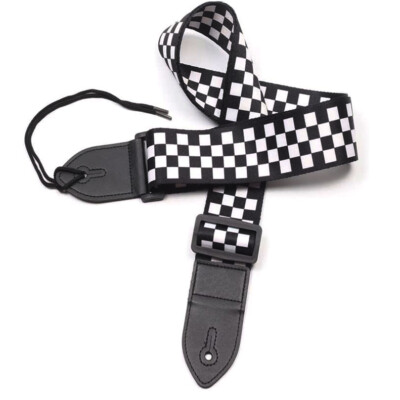 Adjustable Heavy Duty Guitar Strap For Electric Acoustic Guitar Bass Leather End