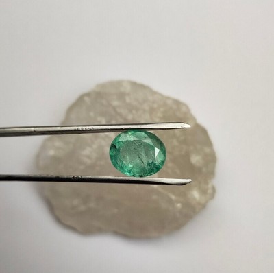 0.36 Carat 6X4 MM Natural Zambia Emerald Oval Cut Loose Gemstone For Jewelry