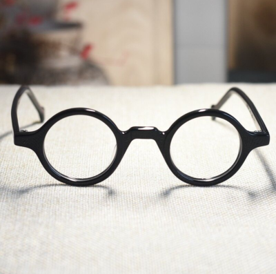 Retro round Japan handmade acetate eyeglasses frame black circle eyewear frame