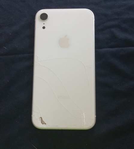 【画面割れ】iPhone XR ホワイト 正常動作品 画面割れ❗️iPhone XR White 64 GB SIMフリー