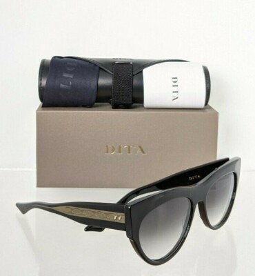 Pre-owned Dita Brand Authentic  Sunglasses Braindancer Dts525-58-01 Black Frame In Gray