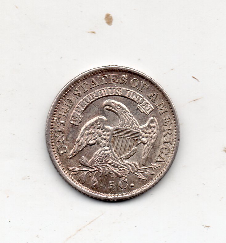1835 BUST HALF DIME B.U. CONDITION