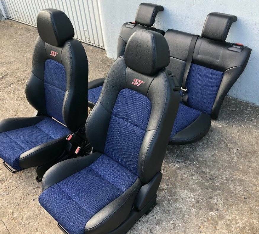 Ford Fiesta Mk6 ST Half Leather Seats Blue/ Black in Forest Town