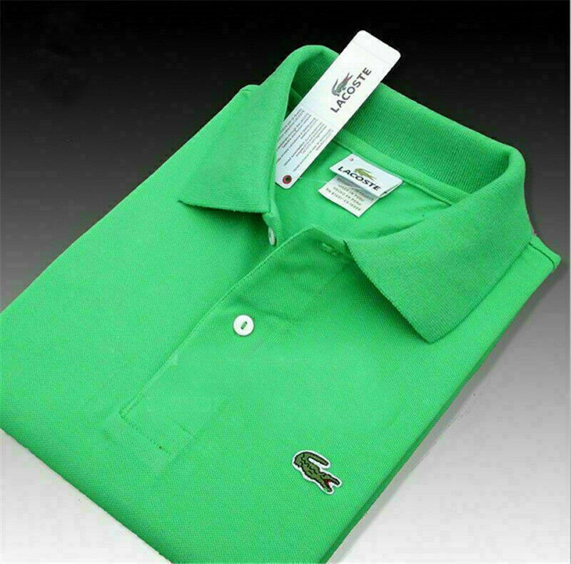 Men's-Lacoste1-Mesh-Short-Sleeve-Polo-Slim-Fit-Cotton-Shirt, Size M-XXL
