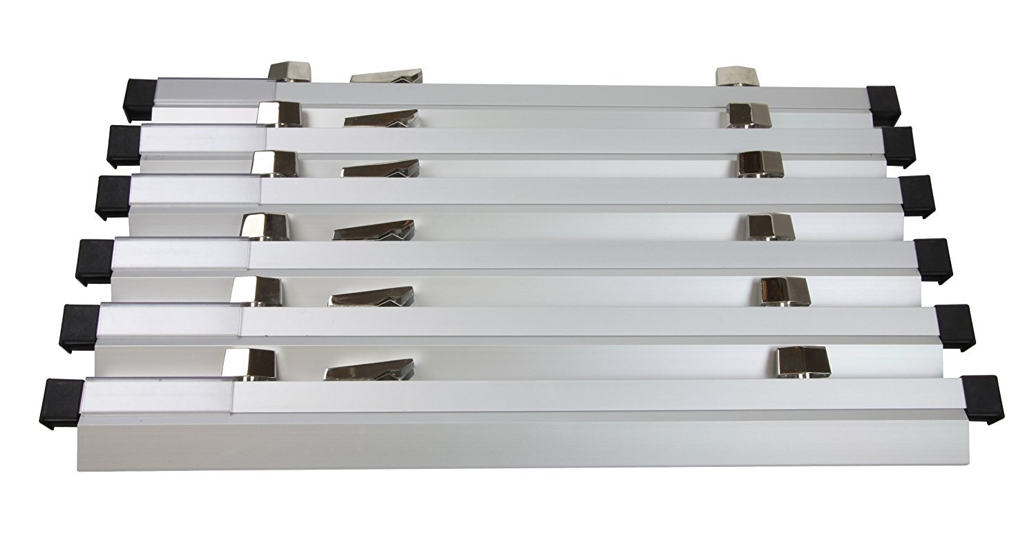 AdirOffice 24 Inch Aluminum Blueprint File Hanging Clamps Carton of 6