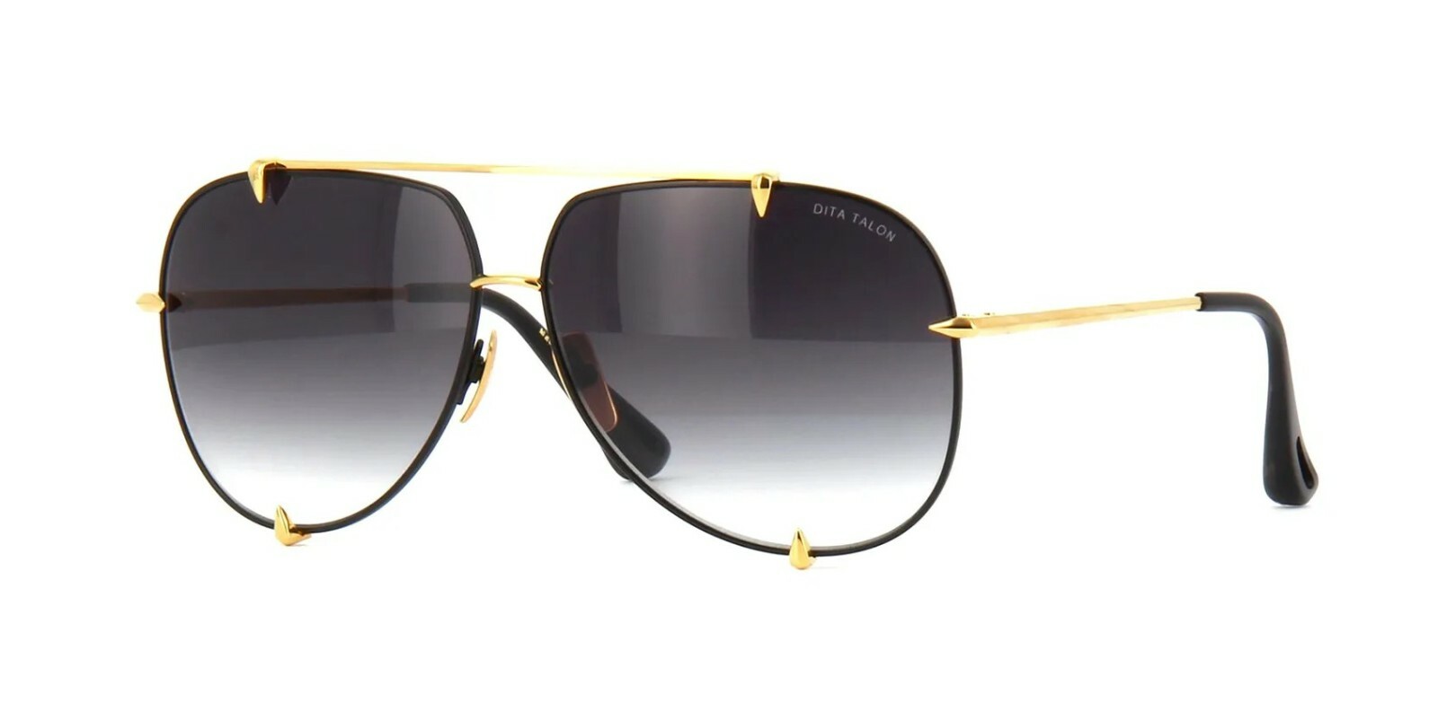 Pre-owned Dita Talon Black 18k Gold/grey To Clear Gradient (a-blk-gld) Sunglasses