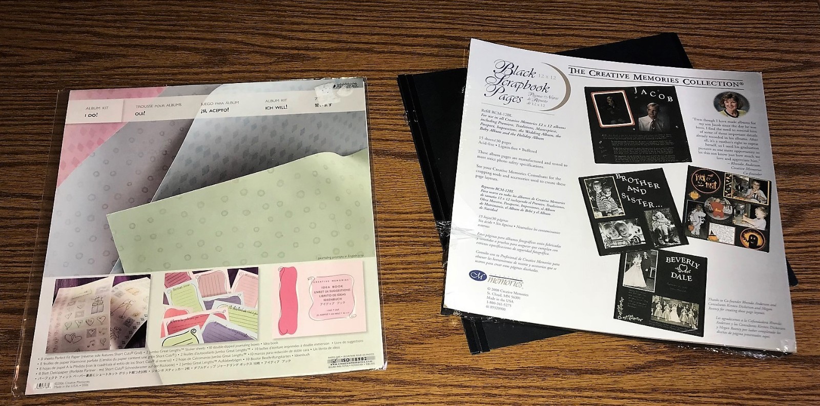 Creative Memories Wedding 22+ Pc Lot: Black Pages/Paper/Stickers/Vellum/Pens EUC