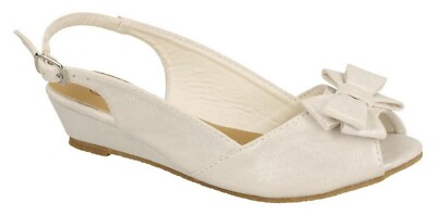 Silver low shop wedge shoes