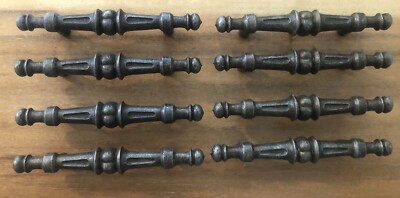 Lot Of 8 Vintage Ajax 841 Drawer Pull Handles 5  Overall NOS Antique Pewter