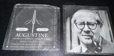 Vintage Old Stock Augustine Black Nylon Guitar Strings - Black G Or 3rd