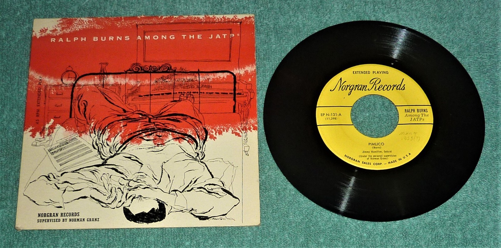 7” 45 RPM EP Record by RALPH BURNS Among The JATP's 