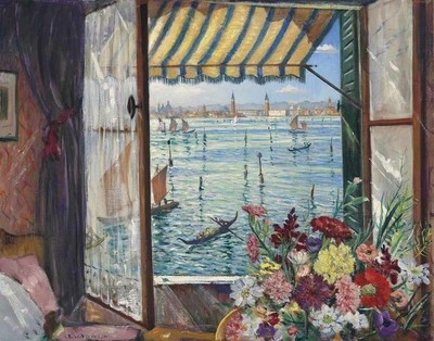 Christopher Richard Wynne Nevinson  From A Venetian Window Canvas Print    #9005