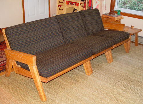 A. BRANDT VINTAGE SECTIONAL COUCH LOVE SEAT RANCH OAK MID CENTURY