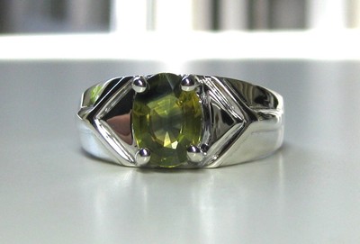 Mens Natural Sapphire Ring New Genuine Sapphire Ring 925 Sterling Silver Sz 10