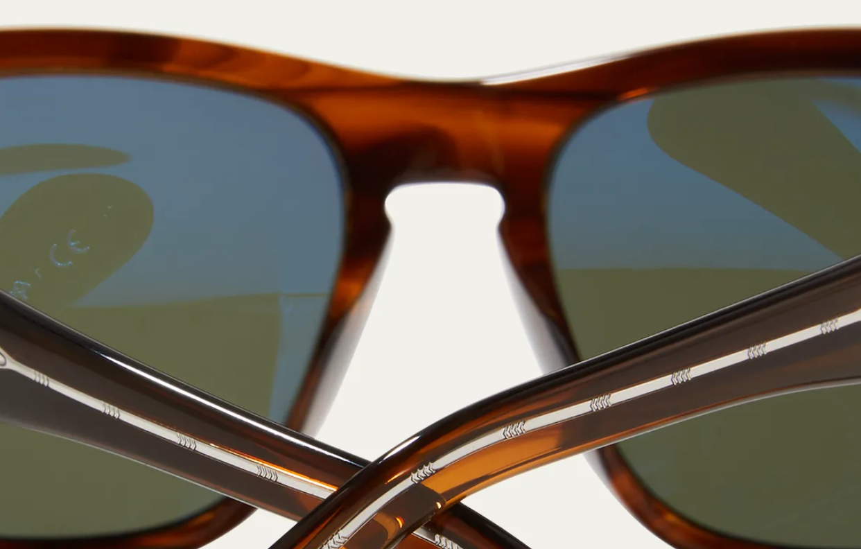Pre-owned Oliver Peoples Lynes Polarized Sun Tuscany Tortoise /g-15 Polar Msrp $684 Rare In Gray