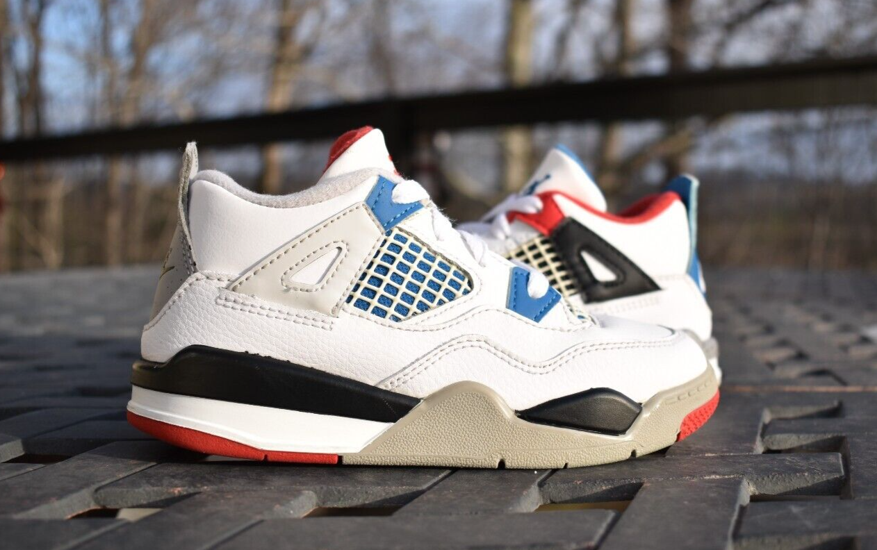 Nike Air Jordan 4 Retro SE TD 'What The 4' BQ7670-146 Little