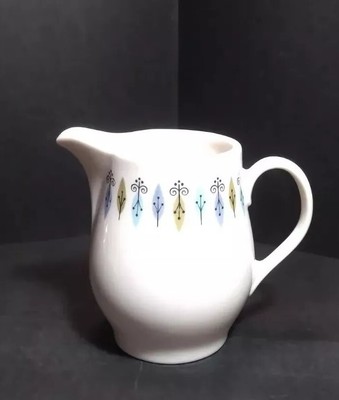 Vintage Art Deco Nordic Syracuse White Ceramic Creamer W/Details USA