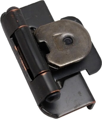 (2-pk) Amerock BPR8704ORB 1/2in (13 mm) Overlay Double Demount Oil-Rubbed Bronze