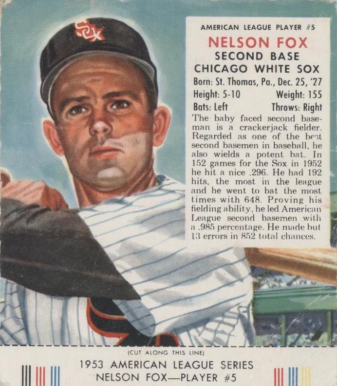 Red Man Tobacco All-Star Team 1953 - Nellie Fox #5