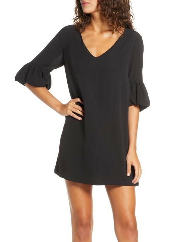BB Dakota 188960 Womens Power Shift Crepe V-Neck Mini Dress Black Size Small