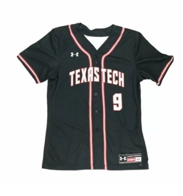 Under Armour Texas Tech Red Raiders Softball Jersey Women's Small Black UJSJX1W