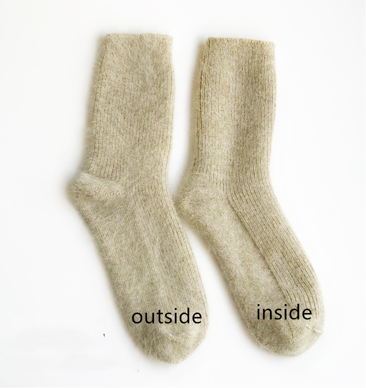 3 Pairs Women 100% Wool Cashmere Thick Thermal Multi-Color Winter Warm Socks