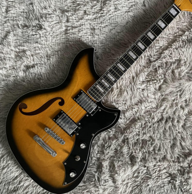 Custom Serus Semi Hollow Body Electric Guitar 2ts Chrome Hardware 