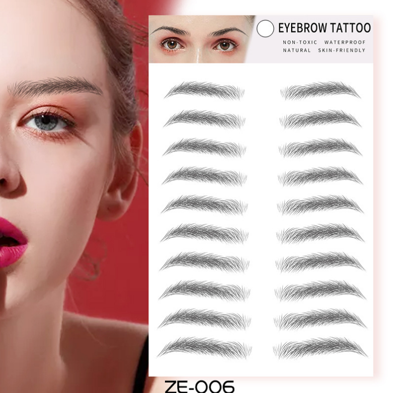 3D Imitation Ecological Long Lasting False Tattoo Stickers Eyebrows Waterproof