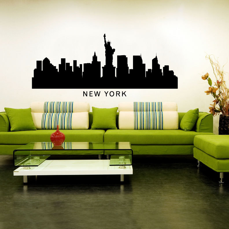 Nyc Skyline Silhouette Wall Decal Wall Design Ideas