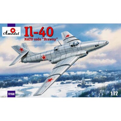 Amodel 72158 model 1:72 Ilyushin IL40 Brawny Soviet jet-engined armored aircraft