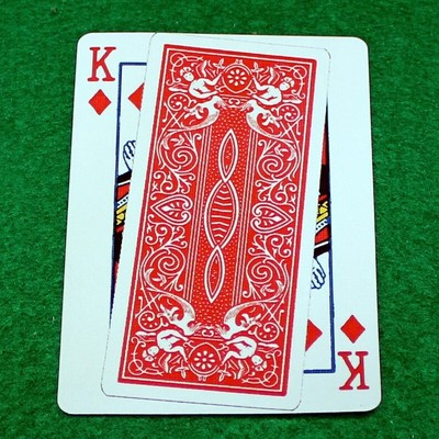 Red Back Overlapping King Diamonds, Red Bicycle Gaff Playing Card Custom Printed