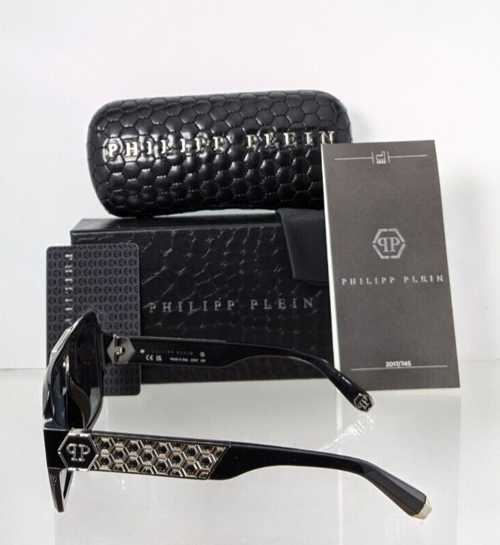 Pre-owned Philipp Plein Authentic  Sunglasses Spp 079 Col 700w Plein Badge Spp079 Frame In Silver