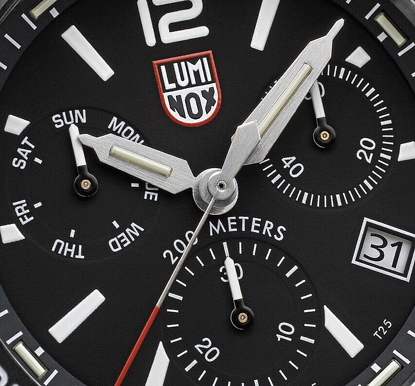 Pre-owned Luminox Factory  Pacific Diver Chronograph Stainless Steel Mens Watch Xs.3142
