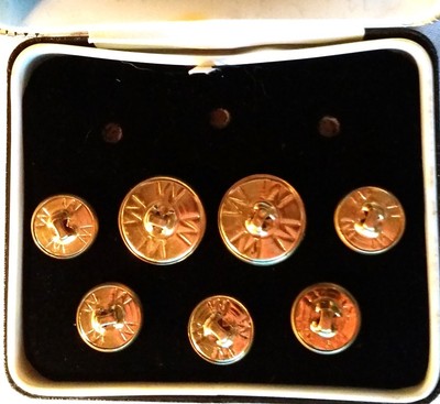 Vintage Replacement Golf Bear Jacket Crest Brass Tone Buttons Partial Set