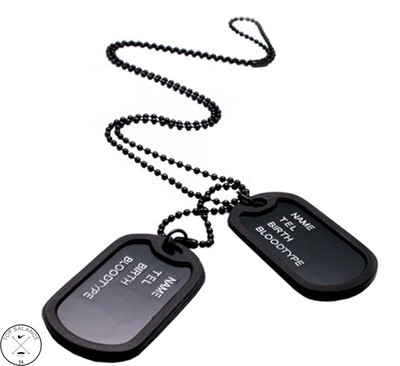 Halskette Herrenkette mit Anhänger Dog Tag ID ARMY Kette Schmuck Erkennungsmarke