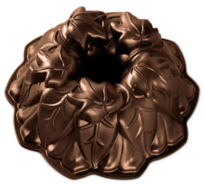 Nordic Ware Cast Aluminum 9 Cup Harvest Leaves Bundt Baking Pan Bronze 85948 NEW