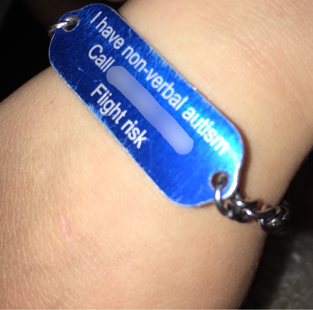 Children Medical Alert Bracelet ID Custom Engraved Autism 4 Colors