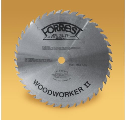 Forrest WW10407125 10” 40T Woodworker II ATB .125 Kerf 5/8