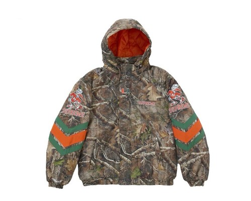 Supreme Mitchell & Ness NCAA Hooded Stadium Jacket Woodland
