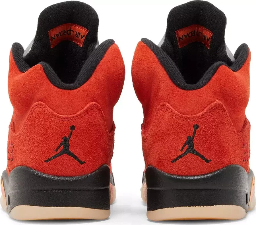 Pre-owned Jordan Nike Air  5 Retro Dunk On Mars Black Red Dd9336-800 Women's 12