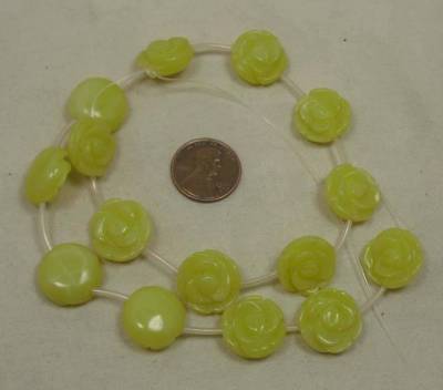 15 carved rose flower shape beads/grass agate, ammonite,jasper,jade(J253ae-w1.5)