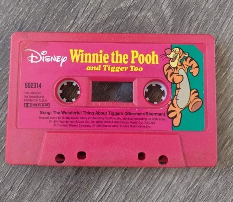 Disney Winnie The Pooh And Tigger Too VTG - Cassette Tape ONLY 1990