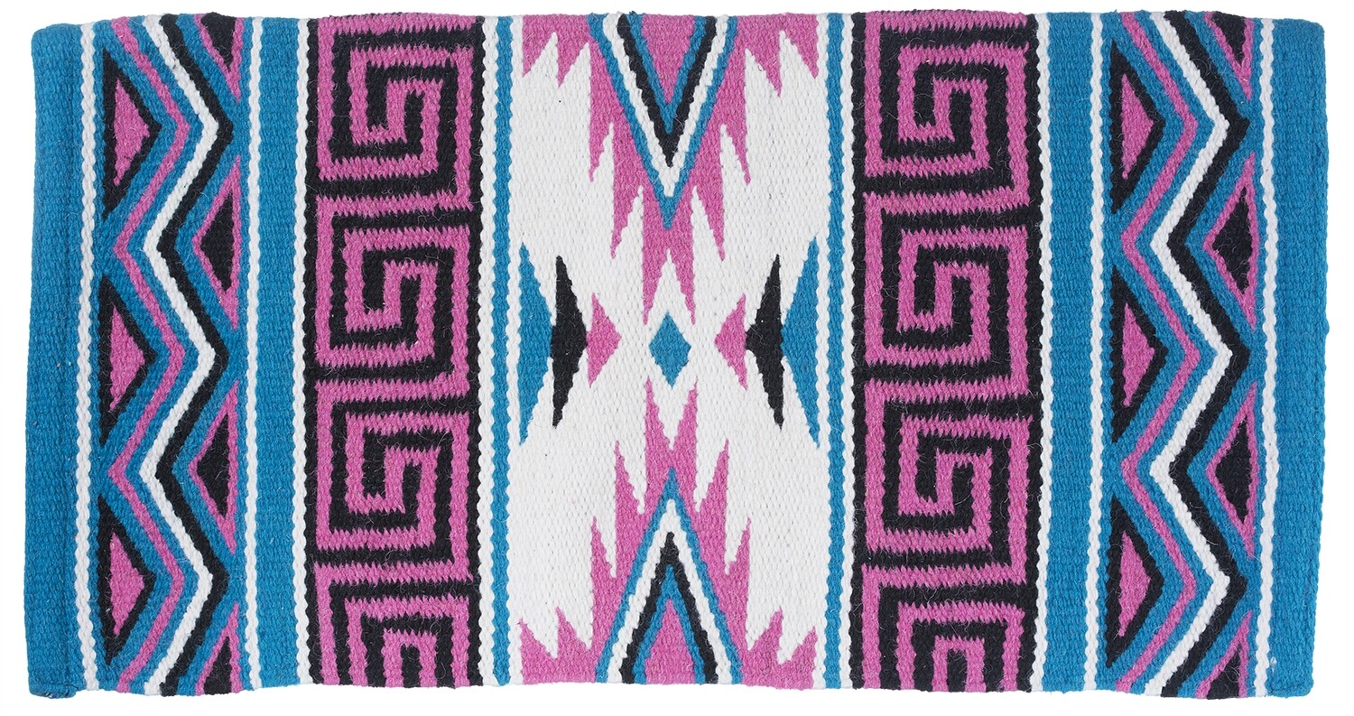 Western Wool Saddle Blanket - Mayan - New Zealand Wool - 8 Colorful Patterns