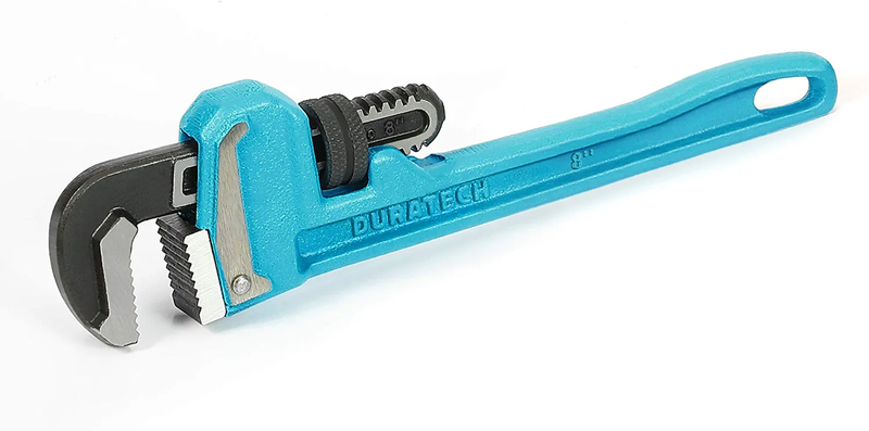 8 Inches Heavy Duty Pipe Wrench Adjustable Plumbing Malleable Cast Iron Handle