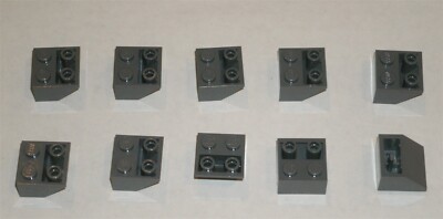 LEGO NEW 2x2 Dark Stone Grey Slope 45° Inverted (10x) 4211000 Brick 3660