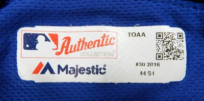 2016 Toronto Blue Jays Jesse Chavez #30 Game Used Blue Jersey 40th Anv Patch