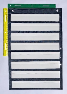 Navy Blue Classroom Pocket Chart by Happy Teacher 8 Pockets Teaching Supplies 