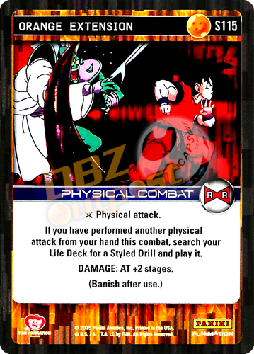 DBZ Dragon Ball Z TCG Panini Evolution S115 Orange Extension