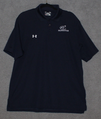 Under Armour HeatGear Performance Team Men Polo Shirt Loose Blue